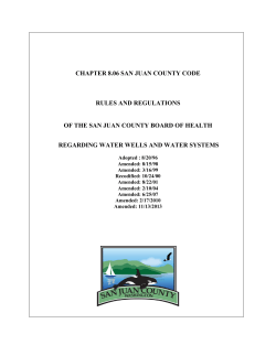 Chapter 8.06 Drinking Water Rules and Regulations