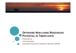 Offshore Non-living Resources Potential in Timor-leste