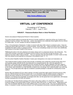 Potassium/Sodium Ratio in Atrial Fibrillation