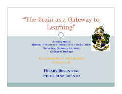 The Brain as a Gateway to Learning