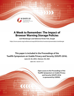 A Week to Remember: The Impact of Browser Warning