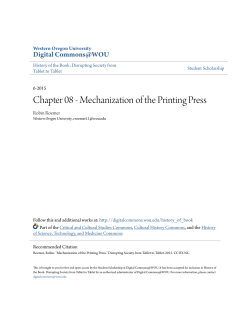 Chapter 08 - Mechanization of the Printing Press