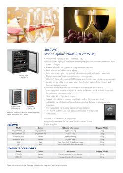 3060WC Wine Captain® Model (60 cm Wide) - U-Line