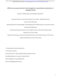 Affinity-mass spectrometric technologies for quantitative
