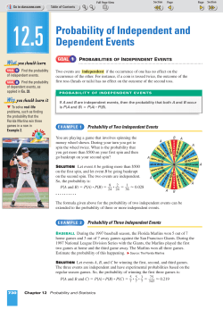 Probability of Independent and Dependent Events