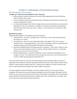 A Guide to &ldquo;Confronting&rdquo; a Friend with the Gospel