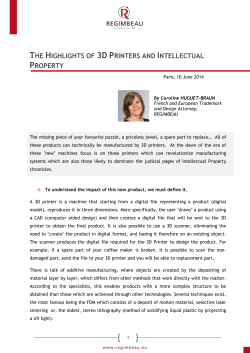 The Highlights of 3D Printers and Intellectual Property