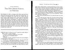 THE MISS DENNIS SCHOOL OF WRITING