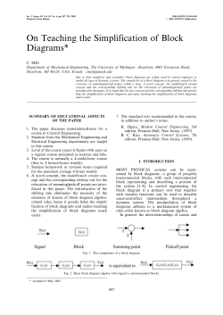 On Teaching the Simplification of Block Diagrams