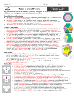 AP PREP Models of Urban Structure
