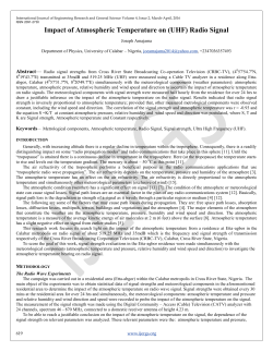 Impact of Atmospheric Temperature on (UHF) Radio Signal