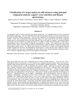 Classification of a target analyte in solid mixtures using principal