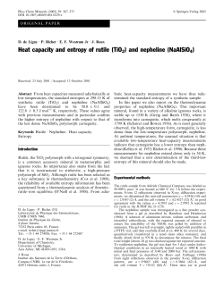 Heat capacity and entropy of rutile (TiO2) and