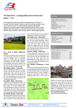 The Main River - Cycling holidays between hops and - France-Bike