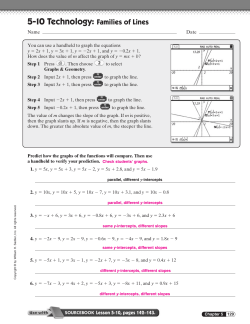 5-10 Technology: Families of Lines