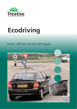 Ecodriving - smart, efficient driving techniques