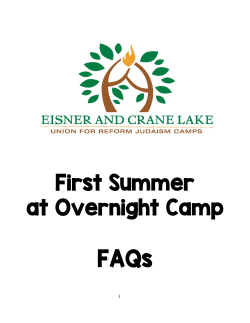First Summer at Overnight Camp