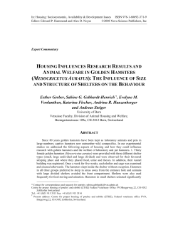 Chapter 1 - Veterinary Public Health Institute, Animal Welfare Division