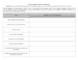 The Preamble of the Constitution independant practice