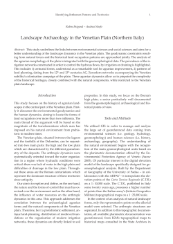 Landscape Archaeology in the Venetian Plain (Northern Italy)