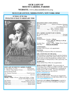 June 19, 2016 - Our Lady of Mount Carmel