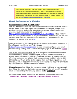 About the Instructor`s Website