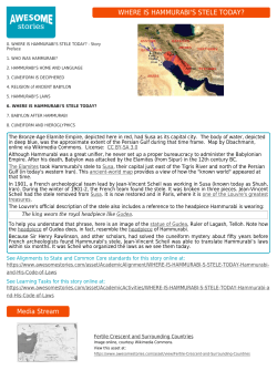 Hammurabi and His Code of Laws