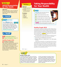 Taking Responsibility for Your Health