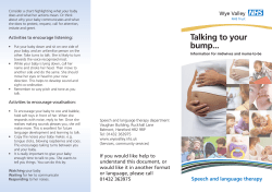 Talking to your bump