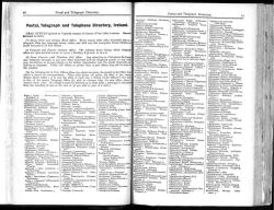 Postal, Telegraph and Telephone Directory, Ireland.