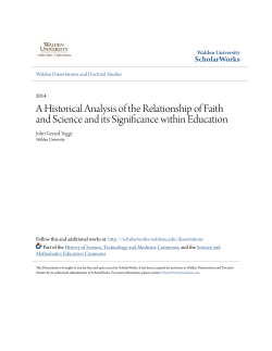 A Historical Analysis of the Relationship of Faith and