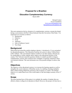 Proposal for a Brazilian Education Complementary