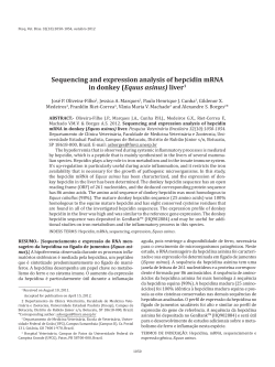 Sequencing and expression analysis of hepcidin mRNA in donkey