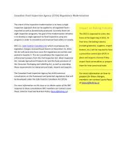 Impact on Baking Industry - Baking Association of Canada