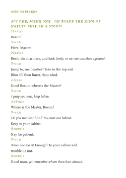 THE TEMPEST ACT ONE, SCENE ONE ON BOARD