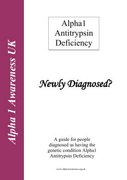 Alpha 1 Awareness UK Newly Diagnosed?