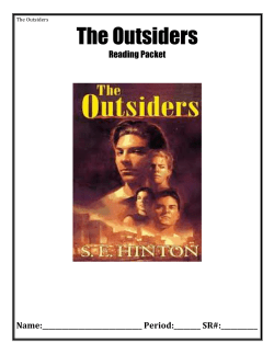 The Outsiders Reading Packet