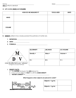 Aim 7: What is density?