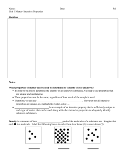 Intensive Properties Guided Notes