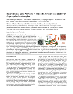 Reversible Gas-Solid Ammonia N&ndash;H Bond Activation Mediated by
