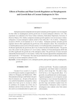 Effects of position and plant growth regulators on