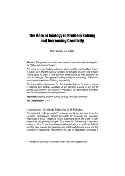 The Role of Analogy in Problem Solving and Increasing Creativity