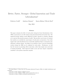 Better, Faster, Stronger: Global Innovation and Trade Liberalization