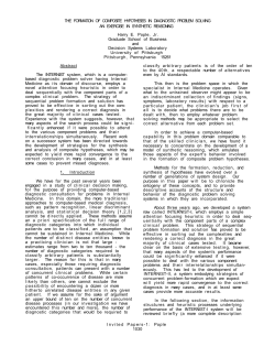 THE FORMATION OF COMPOSITE HYPOTHESES IN