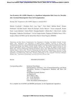 Non-Permissive HLA-DPB1 Disparity is a Significant