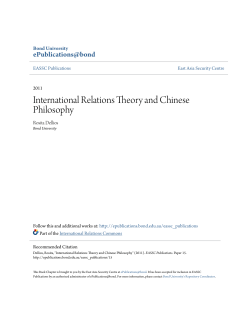 International Relations Theory and Chinese Philosophy