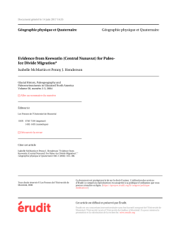 Evidence from Keewatin (Central Nunavut) for Pale&hellip; &ndash; G&eacute;ographie