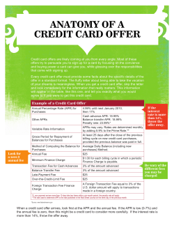 Anatomy of a Credit Card Offer
