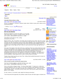 eBay Forums: Collectible Childrens Books on eBay