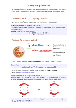 Comparing Fractions